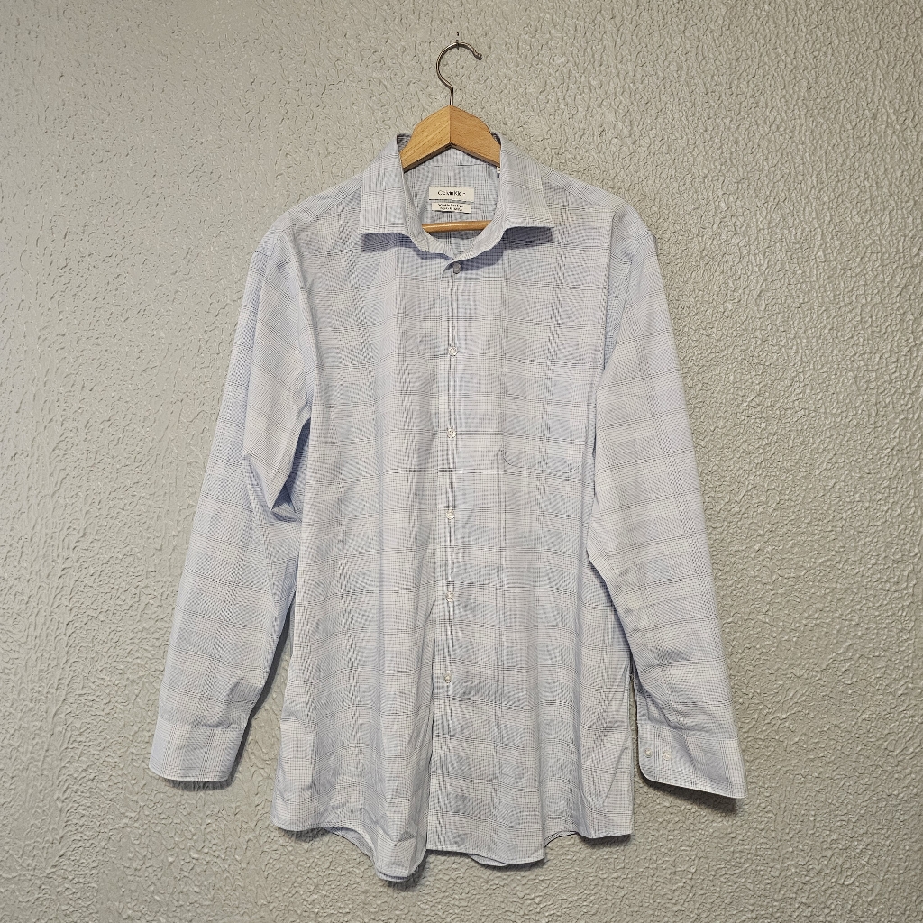 Calvin Klein Mens Shirt Size Large Longsleeve Stretch Classic Button Down Top